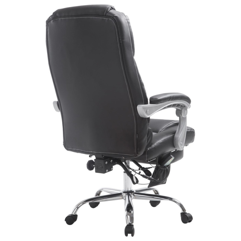 Fauteuil de bureau Pacific avec fonction massage, noir