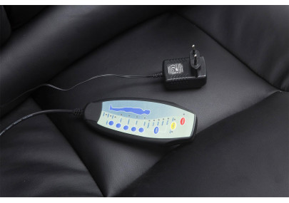 Fauteuil de bureau Pacific avec fonction massage, noir