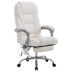 Fauteuil de bureau Pacific avec fonction massage, blanc