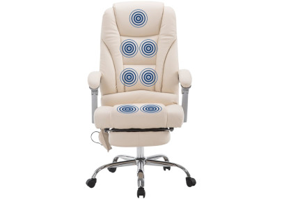 Fauteuil de bureau Pacific avec fonction massage, crème