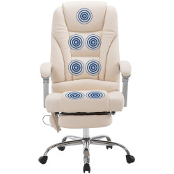 Fauteuil de bureau Pacific avec fonction massage, crème