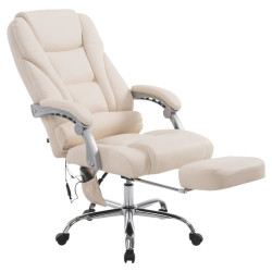 Fauteuil de bureau Pacific avec fonction massage, crème