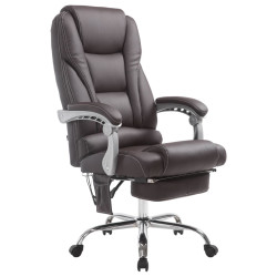 Fauteuil de bureau Pacific avec fonction massage, marron