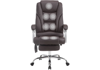 Fauteuil de bureau Pacific avec fonction massage, marron