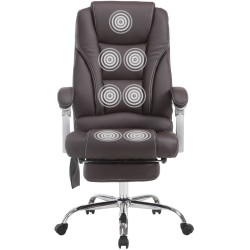 Sedia da ufficio massaggiante PACIFIC marrone