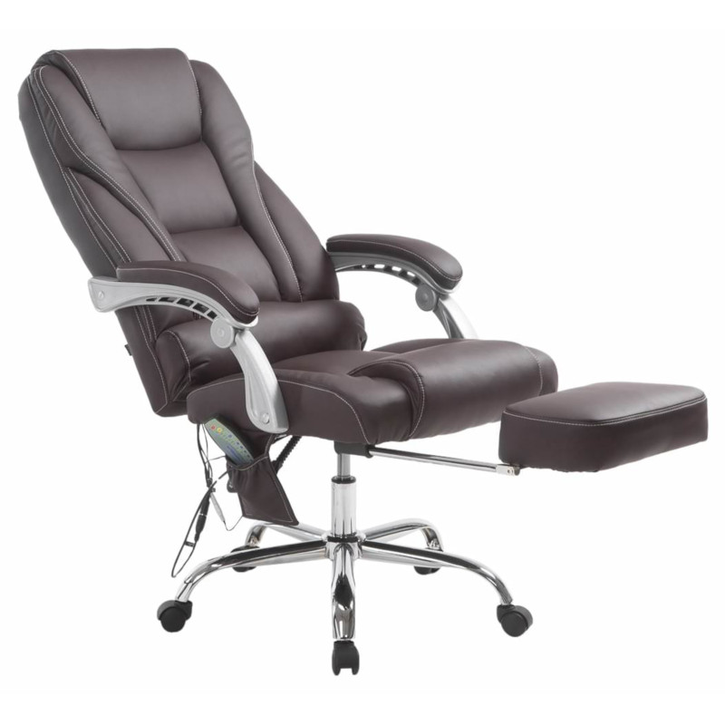 Fauteuil de bureau Pacific avec fonction massage, marron