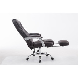 Sedia da ufficio Pacific in similpelle marrone