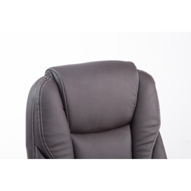 Sedia da ufficio Pacific in similpelle marrone