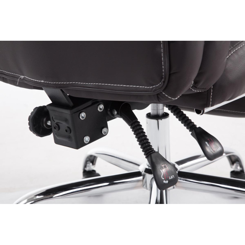 Sedia da ufficio Pacific in similpelle marrone