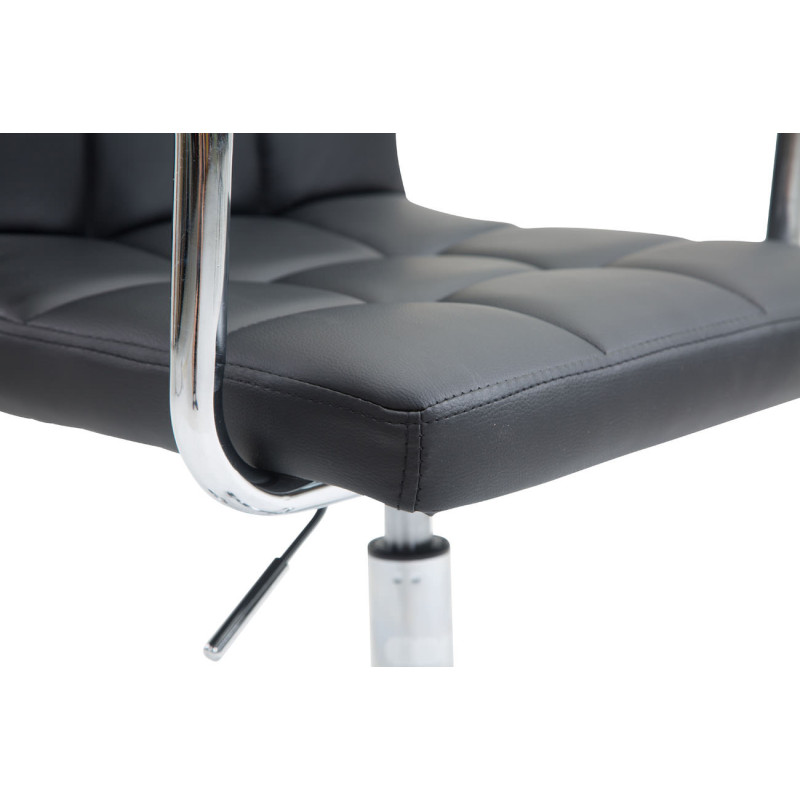 Chaise de bureau Lucy V2, similicuir, noire