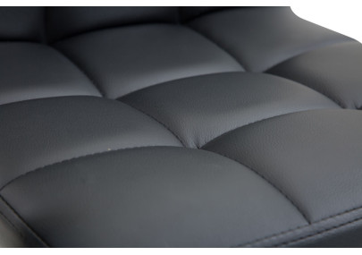 Chaise de bureau Lucy V2, similicuir, noire