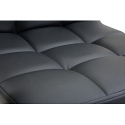 Chaise de bureau Lucy V2, similicuir, noire