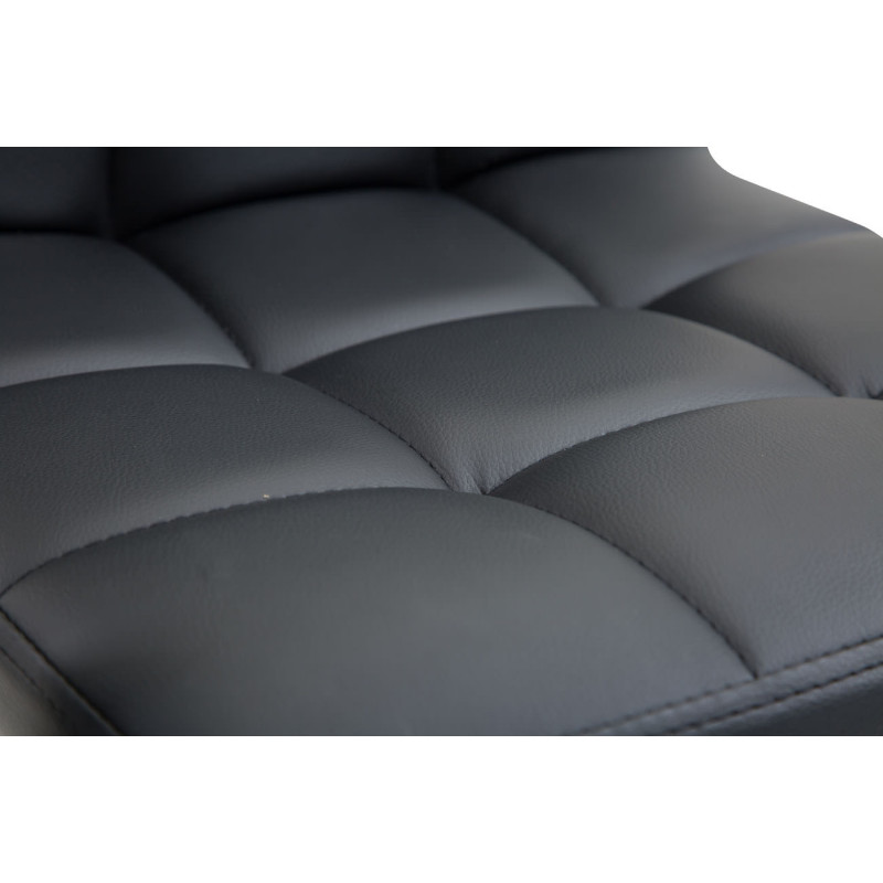 Chaise de bureau Lucy V2, similicuir, noire