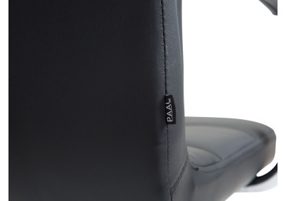 Chaise de bureau Lucy V2, similicuir, noire