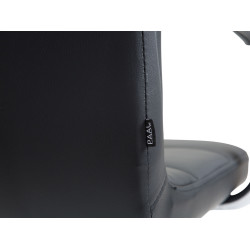 Chaise de bureau Lucy V2, similicuir, noire