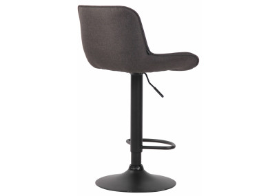 Set de 2 Taburetes de bar lentini en tela Gris oscuro,Negro