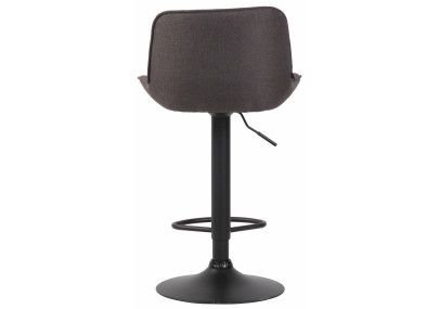 Set de 2 Taburetes de bar lentini en tela Gris oscuro,Negro