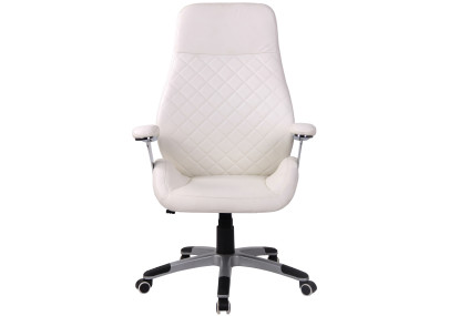Fauteuil de bureau Layton, similicuir, blanc