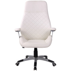 Fauteuil de bureau Layton, similicuir, blanc