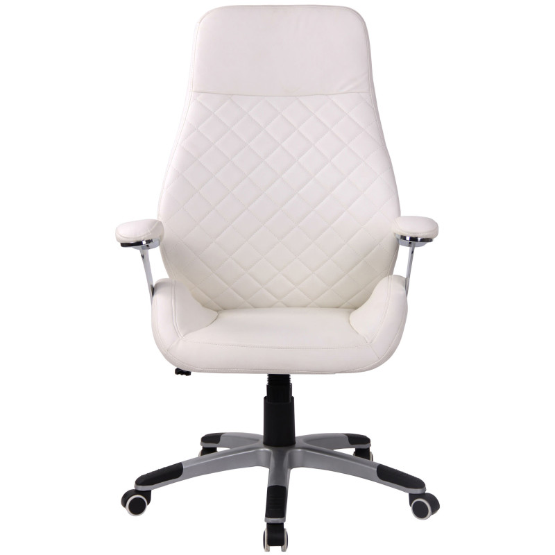 Fauteuil de bureau Layton, similicuir, blanc