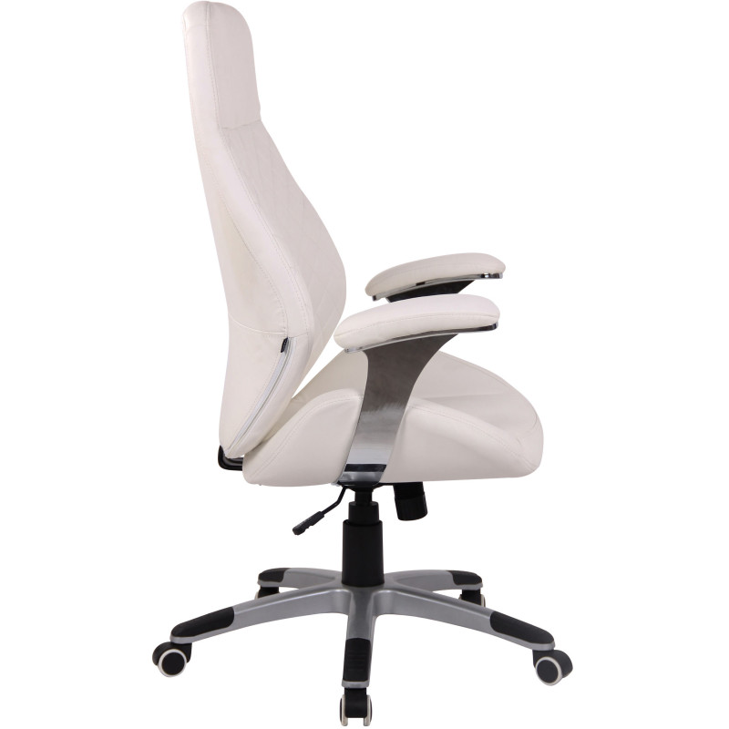 Fauteuil de bureau Layton, similicuir, blanc