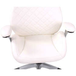 Fauteuil de bureau Layton, similicuir, blanc