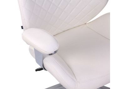 Fauteuil de bureau Layton, similicuir, blanc