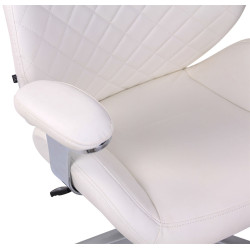 Fauteuil de bureau Layton, similicuir, blanc