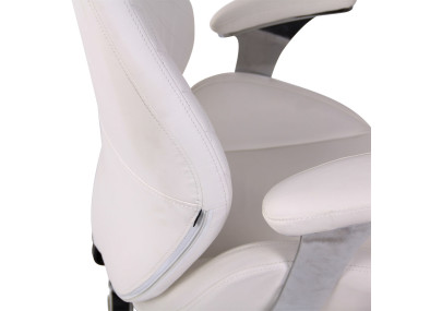 Fauteuil de bureau Layton, similicuir, blanc