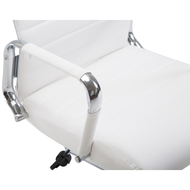 Sedia ufficio Kolumbus in similpelle bianco