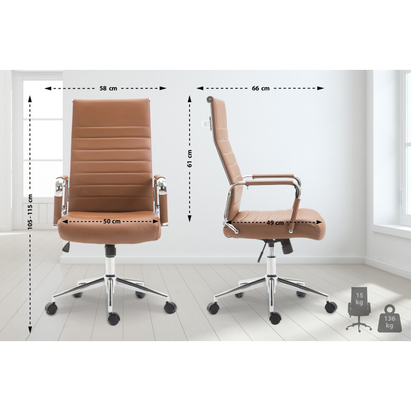 Silla De Oficina Kolumbus Marrón claro