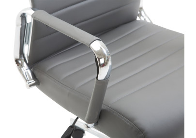 Sedia ufficio Kolumbus in similpelle grigio