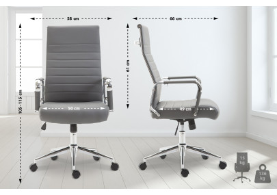 Silla De Oficina Kolumbus Gris