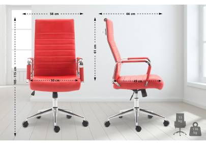 Silla De Oficina Kolumbus Rojo