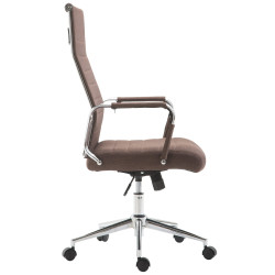 Chaise de bureau Columbus, tissu marron