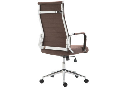 Chaise de bureau Columbus, tissu marron