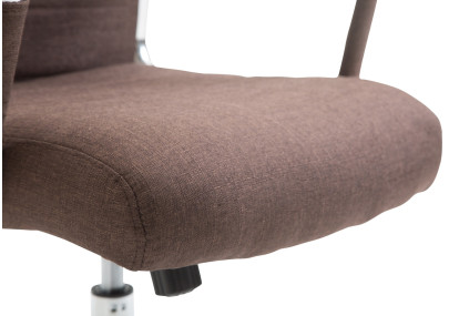 Chaise de bureau Columbus, tissu marron