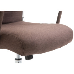 Chaise de bureau Columbus, tissu marron