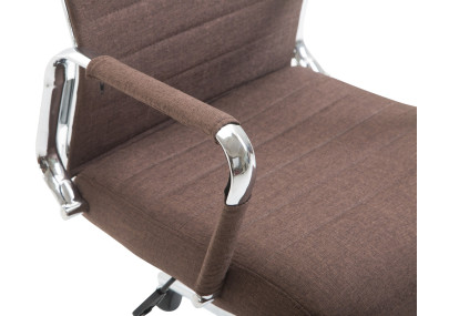 Chaise de bureau Columbus, tissu marron
