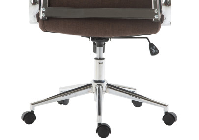 Chaise de bureau Columbus, tissu marron