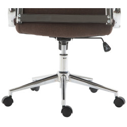 Chaise de bureau Columbus, tissu marron