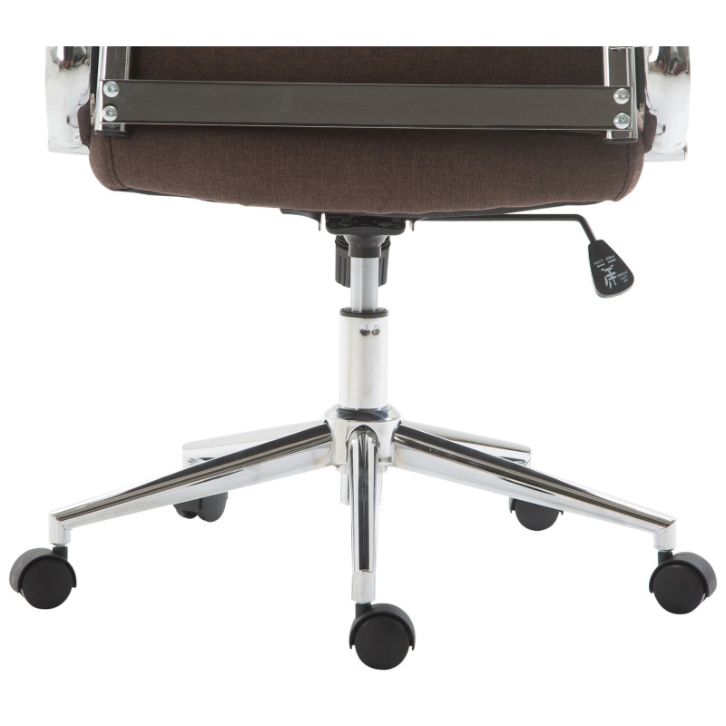 Chaise de bureau Columbus, tissu marron