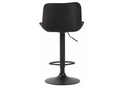 Set di 2 sgabelli da bar Lentini in tessuto nero,nero