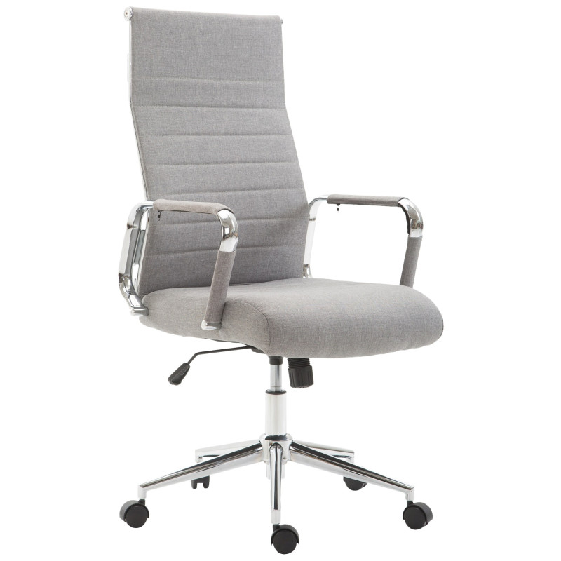 Chaise de bureau Columbus, tissu gris