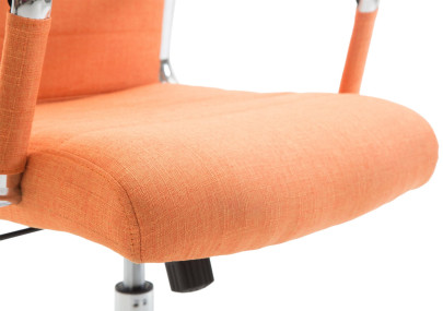Chaise de bureau Columbus, tissu orange