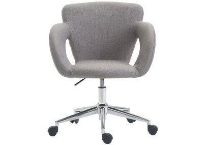 Chaise de bureau Edison, tissu gris