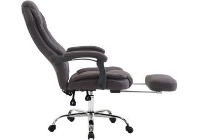 Chaise de bureau Castle, tissu gris fonc?