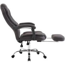 Chaise de bureau Castle, tissu gris fonc?