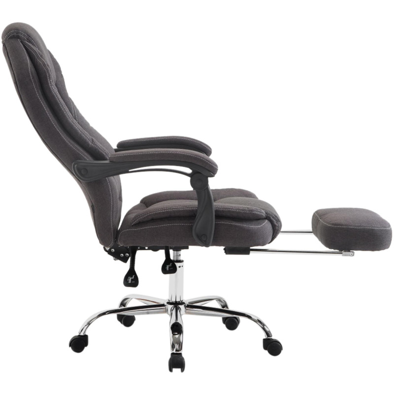 Chaise de bureau Castle, tissu gris foncé