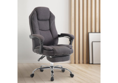 Chaise de bureau Castle, tissu gris fonc?